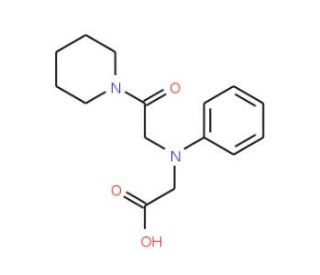 [(2-Oxo-2-piperidin-1-ylethyl)(phenyl)amino]-acetic acid - chemical structure image