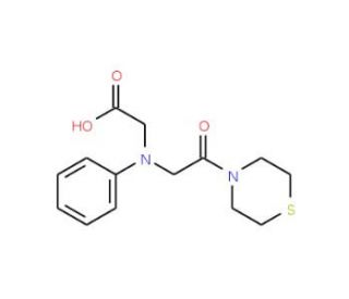 [(2-Oxo-2-thiomorpholin-4-ylethyl)(phenyl)amino]-acetic acid - chemical structure image