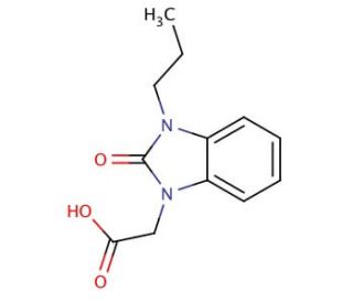 (2-oxo-3-propyl-2,3-dihydro-1H-benzimidazol-1-yl)acetic acid - chemical structure image