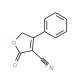 2-Oxo-4-phenyl-2,5-dihydro-3-furancarbonitrile (CAS 7692-89-9) - chemical structure image