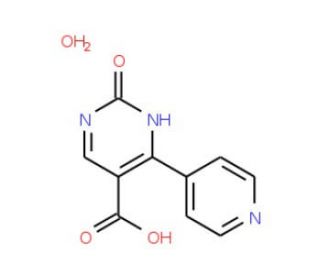 2-Oxo-4-pyridin-4yl-1,2-dihydro-5-pyrimidinecarboxylic acid monohydrate (CAS 690631-95-9) - chemical structure image