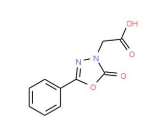 (2-oxo-5-phenyl-1,3,4-oxadiazol-3(2H)-yl)acetic acid (CAS 71679-70-4) - chemical structure image