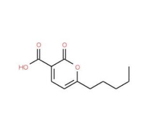 2-Oxo-6-pentyl-2H-pyran-3-carboxylic acid (CAS 27593-22-2) - chemical structure image
