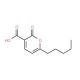 2-Oxo-6-pentyl-2H-pyran-3-carboxylic acid (CAS 27593-22-2) - chemical structure image