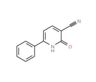 2-Oxo-6-phenyl-1,2-dihydro-3-pyridinecarbonitrile (CAS 43083-13-2) - chemical structure image