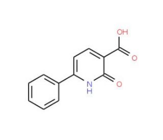 2-Oxo-6-phenyl-1,2-dihydro-pyridine-3-carboxylic acid (CAS 56162-63-1) - chemical structure image