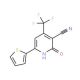 2-Oxo-6-thiophen-2-yl-4-trifluoromethyl-1,2-dihydropyridine-3-carbonitrile (CAS 22123-11-1) - chemical structure image
