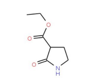 2-Oxo-pyrrolidine-3-carboxylic acid ethyl ester (CAS 36821-26-8) - chemical structure image
