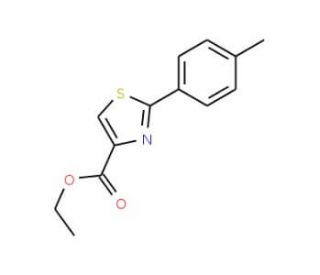 2-p-Tolyl-thiazole-4-carboxylic acid ethyl ester (CAS 132089-32-8) - chemical structure image