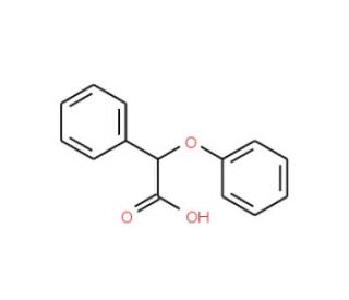 2-phenoxy-2-phenylacetic acid (CAS 6328-74-1) - chemical structure image