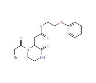 2-Phenoxyethyl 2-[1-(2-bromoacetyl)-3-oxo-2-piperazinyl]acetate - chemical structure image