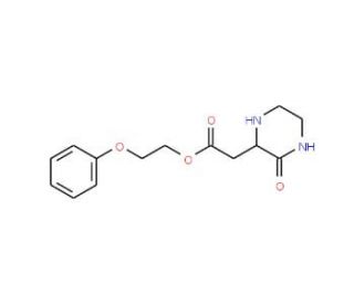 2-Phenoxyethyl 2-(3-oxo-2-piperazinyl)acetate - chemical structure image