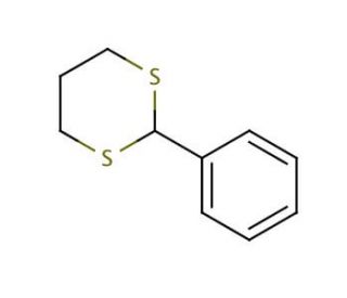 2-Phenyl-1,3-dithiane (CAS 5425-44-5) - chemical structure image