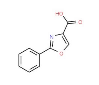 2-Phenyl-1,3-oxazole-4-carboxylic acid (CAS 23012-16-0) - chemical structure image