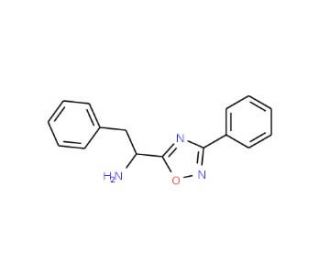 2-Phenyl-1-(3-phenyl-1,2,4-oxadiazol-5-yl)ethanamine - chemical structure image