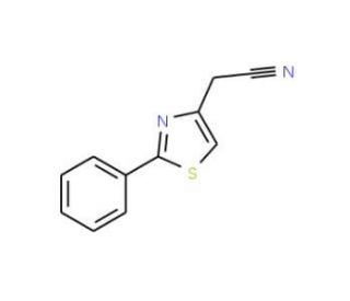 (2-phenyl-1,3-thiazol-4-yl)acetonitrile (CAS 16441-25-1) - chemical structure image