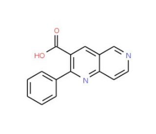 2-Phenyl-1,6-naphthyridine-3-carboxylic acid (CAS 849020-81-1) - chemical structure image