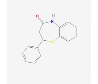 2-phenyl-2,3-dihydro-1,5-benzothiazepin-4(5H)-one - chemical structure image