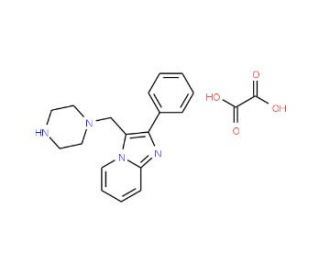 2-Phenyl-3-piperazin-1-ylmethyl-imidazo[1,2-a]-pyridine oxalic acid salt (CAS 1197230-74-2) - chemical structure image
