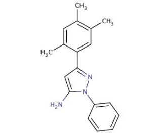 2-Phenyl-5-(2,4,5-trimethyl-phenyl)-2H-pyrazol-3-ylamine - chemical structure image