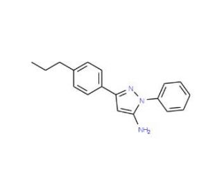 2-Phenyl-5-(4-propyl-phenyl)-2H-pyrazol-3-ylamine - chemical structure image