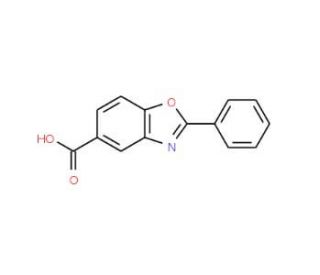 2-Phenyl-benzooxazole-5-carboxylic acid (CAS 21095-64-7) - chemical structure image