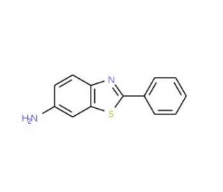 2-Phenyl-benzothiazol-6-ylamine (CAS 6392-97-8) - chemical structure image