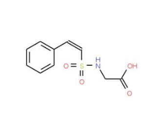 (2-Phenyl-ethenesulfonylamino)-acetic acid - chemical structure image