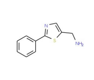 (2-Phenyl-thiazol-5-yl)methylamine (CAS 298705-56-3) - chemical structure image