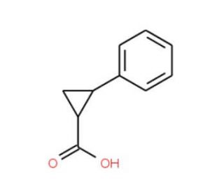 2-phenylcyclopropanecarboxylic acid (CAS 5685-38-1) - chemical structure image