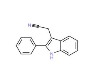 2-Phenylindole-3-acetonitrile (CAS 27005-52-3) - chemical structure image