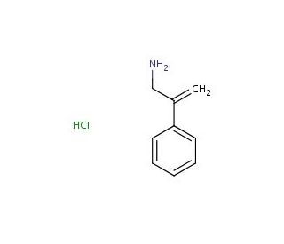 2-phenylprop-2-en-1-amine hydrochloride - chemical structure image