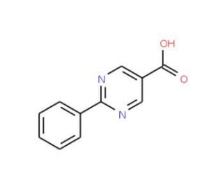 2-Phenylpyrimidine-5-carboxylic acid (CAS 122773-97-1) - chemical structure image