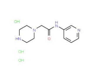 2-(Piperazin-1-yl)acet-N-(3-pyridyl)amide trihydrochloride (CAS 808764-17-2) - chemical structure image