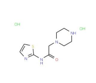 2-(Piperazin-1-yl)-N-thiazol-2-yl-acetamide dihydrochloride (CAS 84587-70-2) - chemical structure image