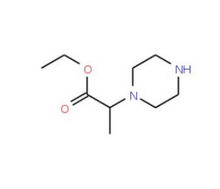 2-(Piperazin-1-yl)propionic acid ethyl ester (CAS 824414-06-4) - chemical structure image