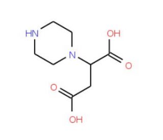 2-Piperazin-1-ylsuccinic acid - chemical structure image