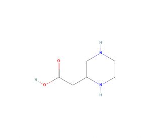 2-Piperazineacetic Acid (CAS 14566-74-6) - chemical structure image