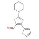 2-Piperidin-1-yl-4-thiophen-2-yl-thiazole-5-carbaldehyde - chemical structure image