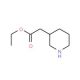 2-(Piperidin-3-yl)acetic acid ethyl ester (CAS 64995-88-6) - chemical structure image