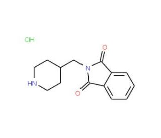 2-(piperidin-4-ylmethyl)-2,3-dihydro-1H-isoindole-1,3-dione hydrochloride - chemical structure image