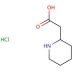 2-Piperidineacetic acid hydrochloride (CAS 19615-30-6) - chemical structure image