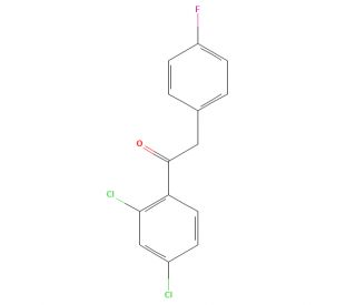 2&prime;,4&prime;-Dichloro-2-(4-fluorophenyl)acetophenone (CAS 611220-24-7) - chemical structure image