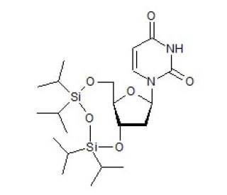 2&prime;-Deoxy-3&prime;,5&prime;-O-(1,1,3,3-tetraisopropyl-1,3-disiloxanediyl)uridine (CAS 98495-56-8) - chemical structure image