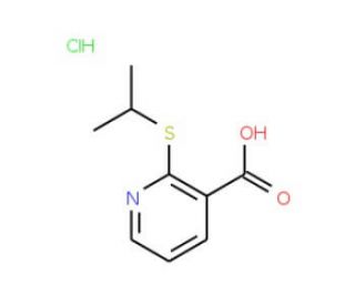 2-(propan-2-ylsulfanyl)pyridine-3-carboxylic acid hydrochloride - chemical structure image