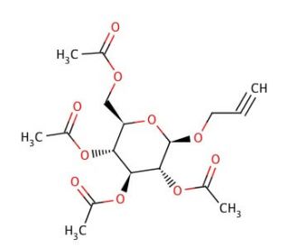 2-Propynyl-tetra-O-acetyl-&beta;-D-glucopyranoside (CAS 34272-02-1) - chemical structure image