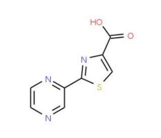 2-Pyrazin-2-yl-1,3-thiazole-4-carboxylic acid (CAS 115311-44-9) - chemical structure image
