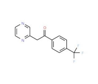 2-(Pyrazin-2-yl)-[4-(trifluoromethyl)phenyl]ethan-1-one (CAS 88283-34-5) - chemical structure image