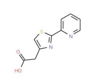 (2-pyridin-2-yl-1,3-thiazol-4-yl)acetic acid - chemical structure image