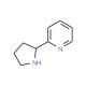 2-(Pyridin-2-yl)pyrrolidine (CAS 77790-61-5) - chemical structure image